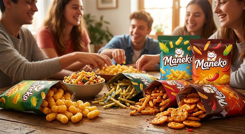 Maneko Chính Thức Ra Mắt Dòng Sản Phẩm Ăn Vặt Mới: "Giòn Rụm Đậm Vị, Bắt Trend Giới Trẻ"