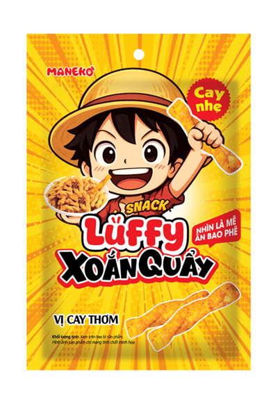 Luffy xoắn quẩy vị cay thơm gói 40g