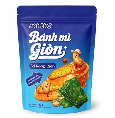 Bánh mì giòn vị Rong biển gói 50g