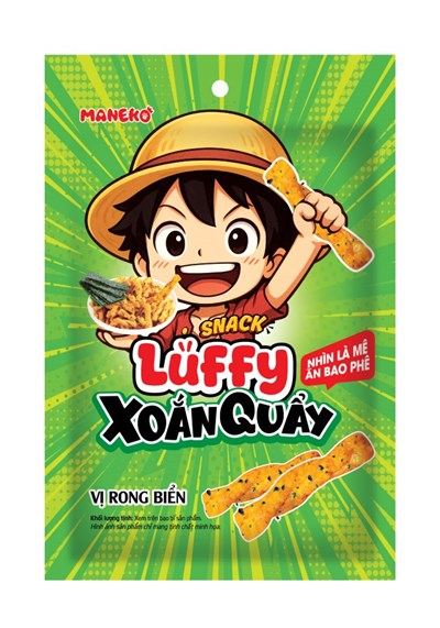 Luffy xoắn quẩy Vị rong biển gói 40g