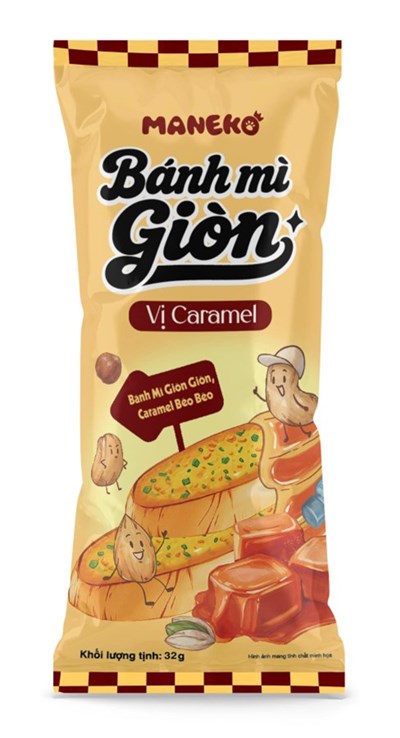 Bánh mì giòn vị Caramel hộp 32g